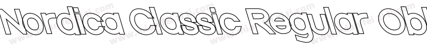 Nordica Classic Regular Oblique字体转换